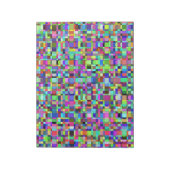 Abstrakte Quadrate Formen Multicolor Muster Notizblock (Rotiert)