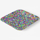 Abstrakte Quadrate Formen Multicolor Muster Pappteller (Gewinkelt)