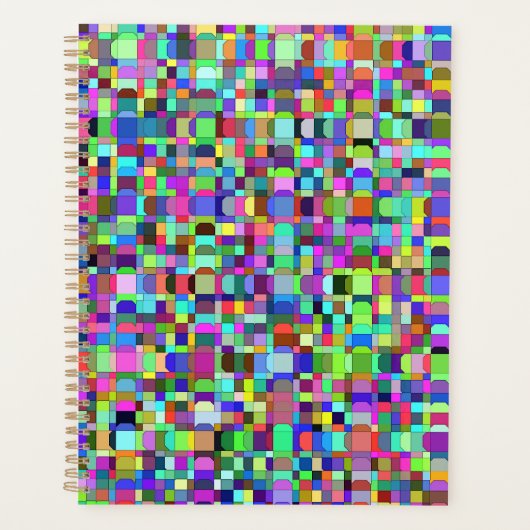 Abstrakte Quadrate Formen Multicolor Muster Planer (Vorderseite)