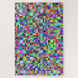 Abstrakte Quadrate Formen Multicolor Muster Puzzle