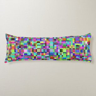 Abstrakte Quadrate Formen Multicolor Muster Seitenschläferkissen