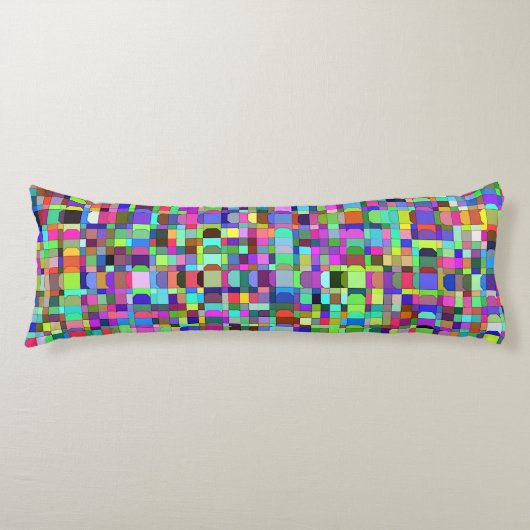 Abstrakte Quadrate Formen Multicolor Muster Seitenschläferkissen (Vorderseite)
