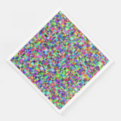 Abstrakte Quadrate Formen Multicolor Muster Serviette (Ecke)