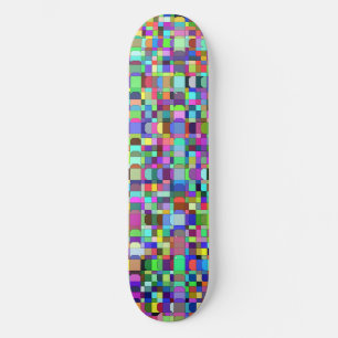 Abstrakte Quadrate Formen Multicolor Muster Skateboard