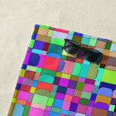 Abstrakte Quadrate Formen Multicolor Muster Strandtuch (Beispiel)