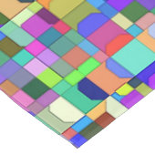 Abstrakte Quadrate Formen Multicolor Muster Tischdecke (Schrägansicht)