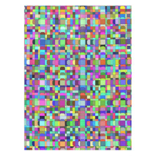 Abstrakte Quadrate Formen Multicolor Muster Tischdecke