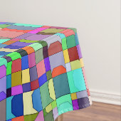 Abstrakte Quadrate Formen Multicolor Muster Tischdecke (Beispiel)