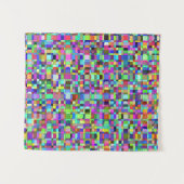 Abstrakte Quadrate Formen Multicolor Muster Wandteppich (Vorderseite (Horizontal))