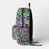 Abstrakte Quadrate Formen Multicolor-Rucksäcke Bedruckter Rucksack (Rechts)