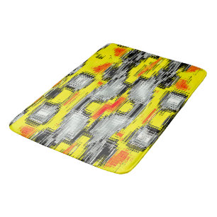 Abstrakte Quadrate, gebildet aus Kratzern über Gel Badematte