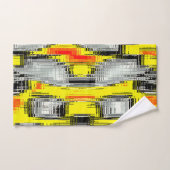 Abstrakte Quadrate, gebildet aus Kratzern über Gel Badhandtuch Set (Handtuch)