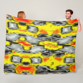 Abstrakte Quadrate, gebildet aus Kratzern über Gel Fleecedecke