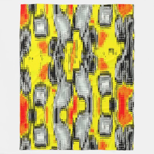 Abstrakte Quadrate, gebildet aus Kratzern über Gel Fleecedecke (Vorderseite)