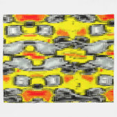 Abstrakte Quadrate, gebildet aus Kratzern über Gel Fleecedecke (Vorderseite (Horizontal))