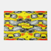 Abstrakte Quadrate, gebildet aus Kratzern über Gel Fußmatte (Vorderseite)