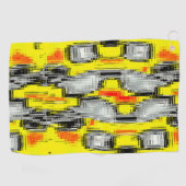 Abstrakte Quadrate, gebildet aus Kratzern über Gel Golfhandtuch (Horizontal)