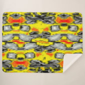 Abstrakte Quadrate, gebildet aus Kratzern über Gel Sherpadecke (Vorderseite (Horizontal))