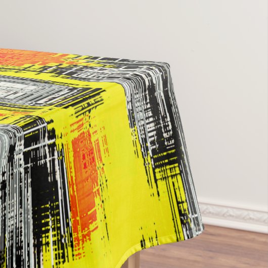 Abstrakte Quadrate, gebildet aus Kratzern über Gel Tischdecke (Beispiel)