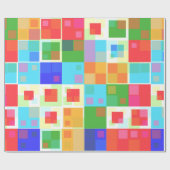 abstrakte Quadrate Geschenkpapier (Flach)