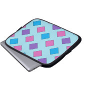 Abstrakte Quadrate Laptopschutzhülle (Vorne Knopf)