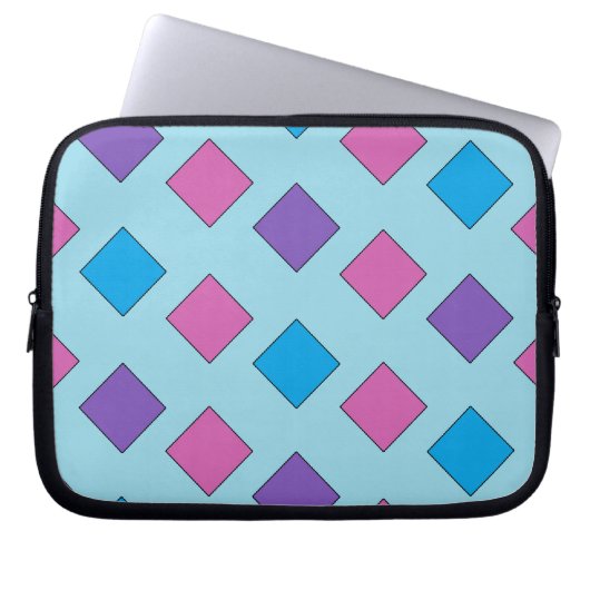 Abstrakte Quadrate Laptopschutzhülle (Vorderseite)