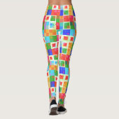 abstrakte Quadrate Leggings (Rückseite)