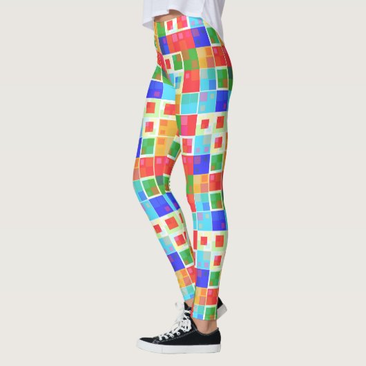 abstrakte Quadrate Leggings (Links)
