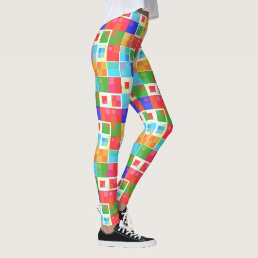 abstrakte Quadrate Leggings (Rechts)