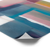 Abstrakte Quadrate miteinander verschmelzen Poster (Ecke)