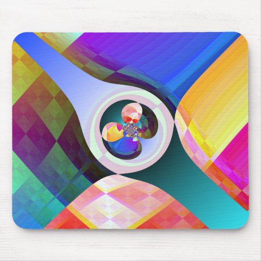 Abstrakte Quadrate Mousepad (Vorne)