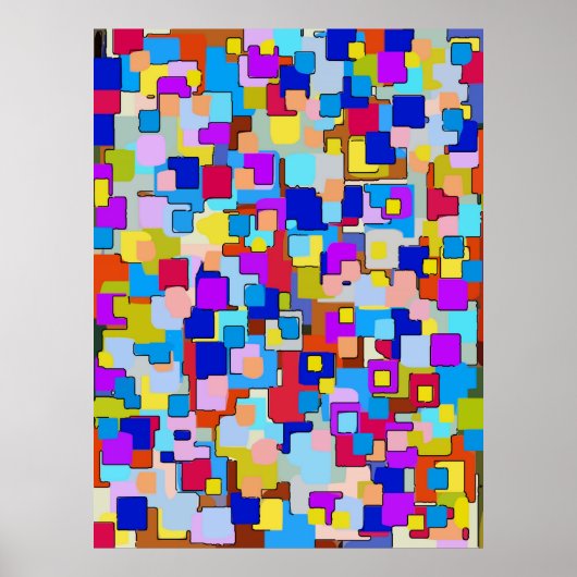Abstrakte Quadrate Poster (Vorne)