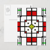 Abstrakte Quadrate Postkarte (Vorne/Hinten)