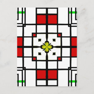 Abstrakte Quadrate Postkarte