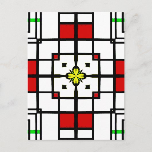 Abstrakte Quadrate Postkarte (Vorderseite)