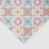 Abstrakte Quadrate Retro-Musterdekoupage Seidenpapier (Ausschnitt)