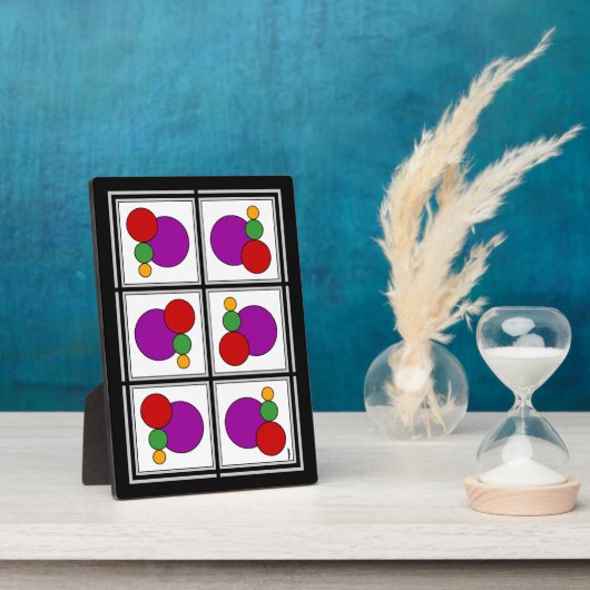 Abstrakte Quadrate und Kreise Fotoplatte (Seite)