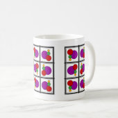 Abstrakte Quadrate und Kreise Kaffeetasse (VorderseiteRechts)
