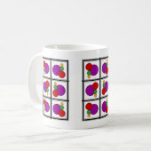 Abstrakte Quadrate und Kreise Kaffeetasse (Vorderseite Links)