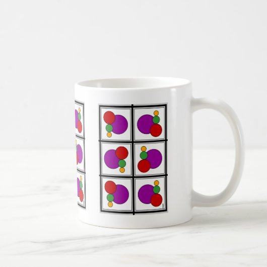 Abstrakte Quadrate und Kreise Kaffeetasse (Rechts)