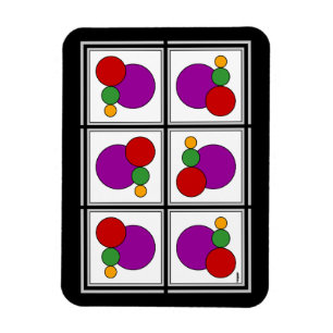 Abstrakte Quadrate und Kreise Magnet