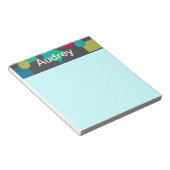 Abstrakte Quadrate und Punkte Notepad Notizblock (angewinkelt)