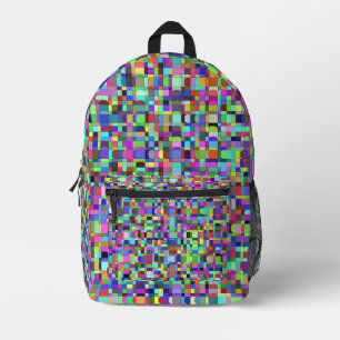 Abstrakte quadratische Formen mehrfarbiger Rucksac Bedruckter Rucksack