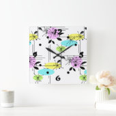 Abstrakte quadratische Wanduhr (Zuhause)