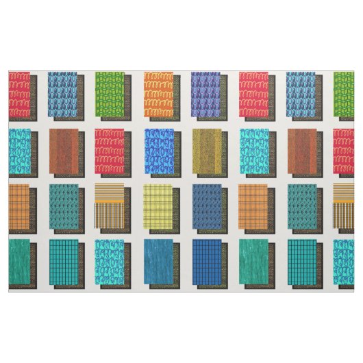 Abstrakte Quilt-Muster-Quadrate Stoff (Yard (91,4 cm))