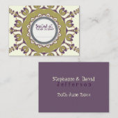 Abstrakte Quirky Tulip Circle Table Platzkarte (Vorne/Hinten)