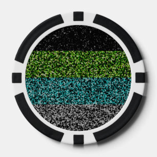 Abstrakte Quoiromantische Stolperflagge mit grungy Pokerchips