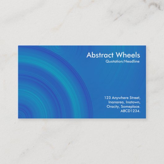 Abstrakte Räder 01 Visitenkarte (Vorderseite)