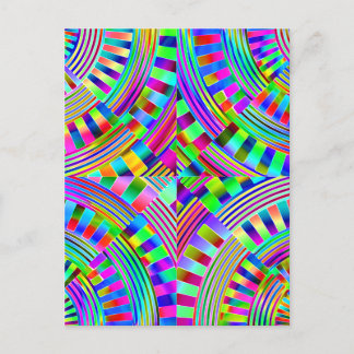 abstrakte Räder und Pegs Postkarte