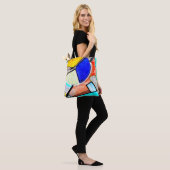 Abstrakte Radtotentasche Tasche (Am Model)